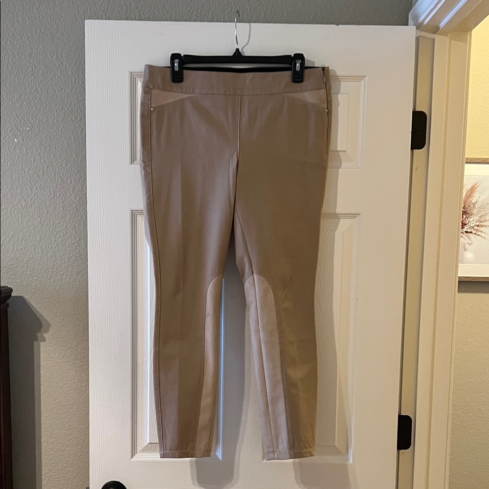 White House Black Market Beige Skinny Leg Riding Pants